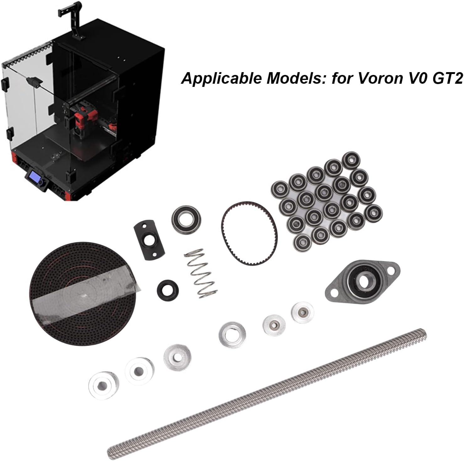 review 3D Printer Belt Drive Kit, Steady Running Upgrade Parts 3D Printer Upgrade Parts 3D Printer Accessories Replacement Metal Material for Voron V0 GT2