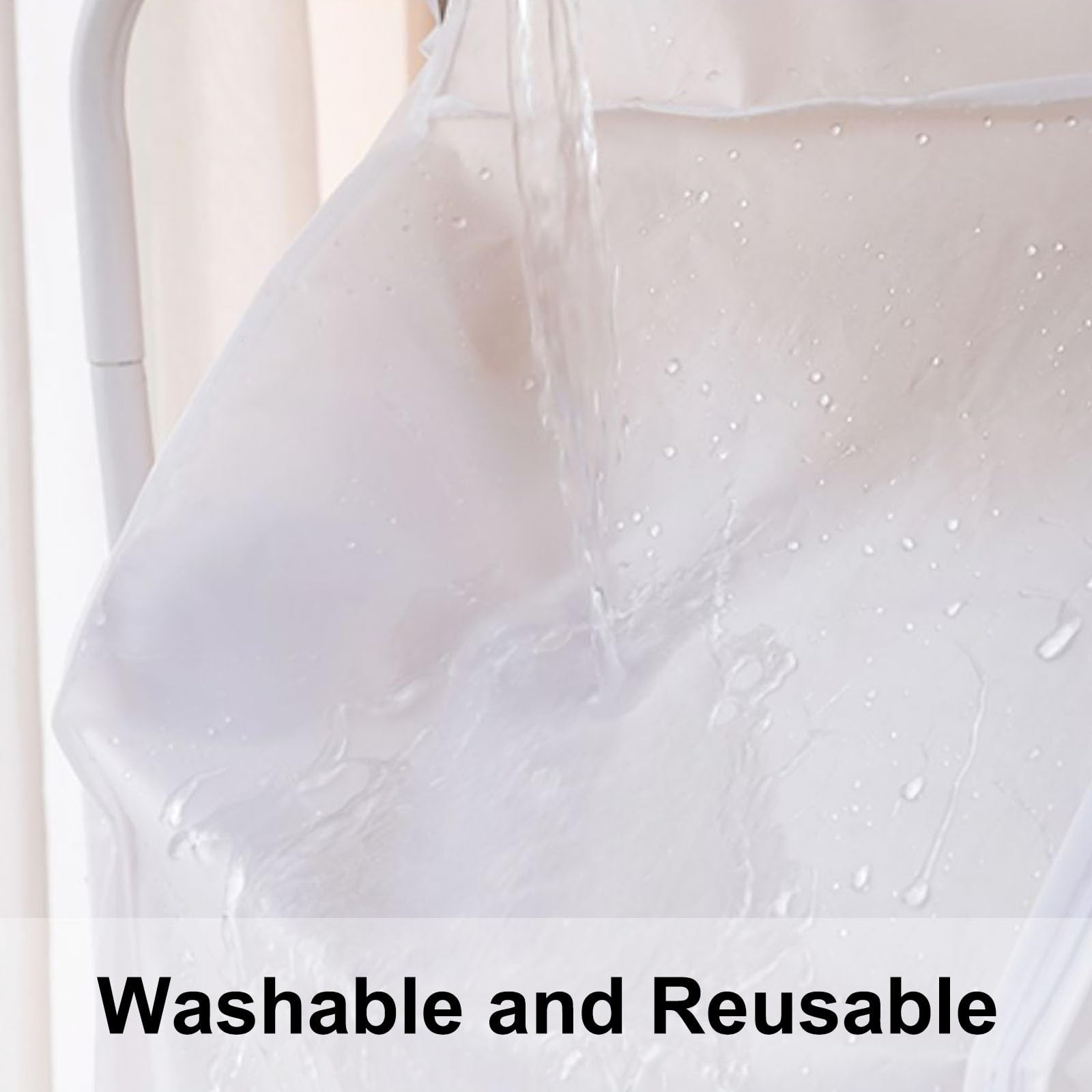 Housse Vêtements Penderie PEVA Transparente – 100x75x150 Cm, Ouverture Basse, étanche, Anti-poussière – Pour Double Tringle