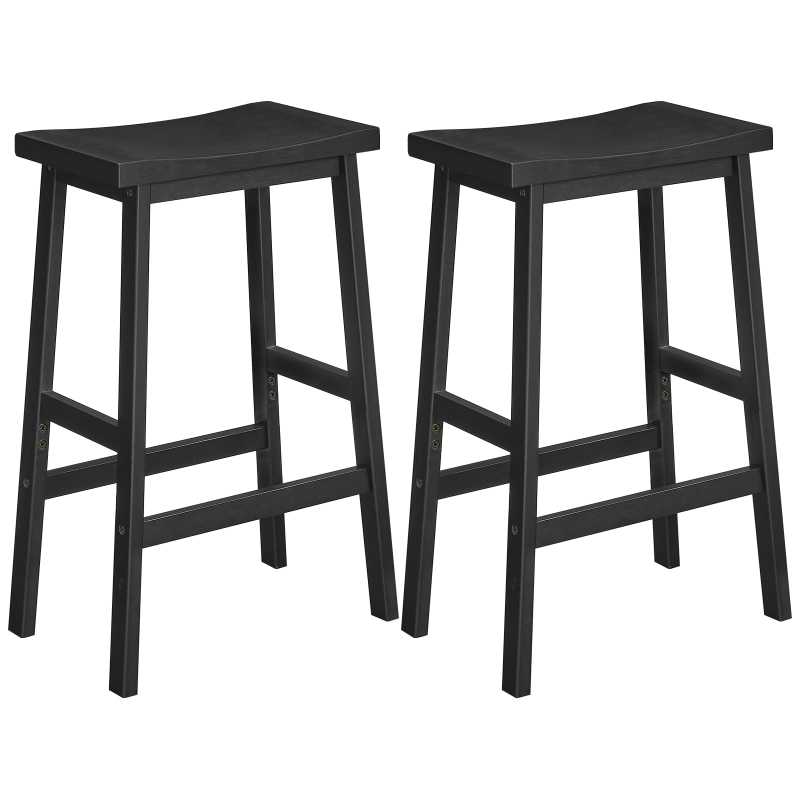 HOOBRO Bar Stool Set Of 2 Bamboo Bar Chairs 26 Inches Kitchen Counter