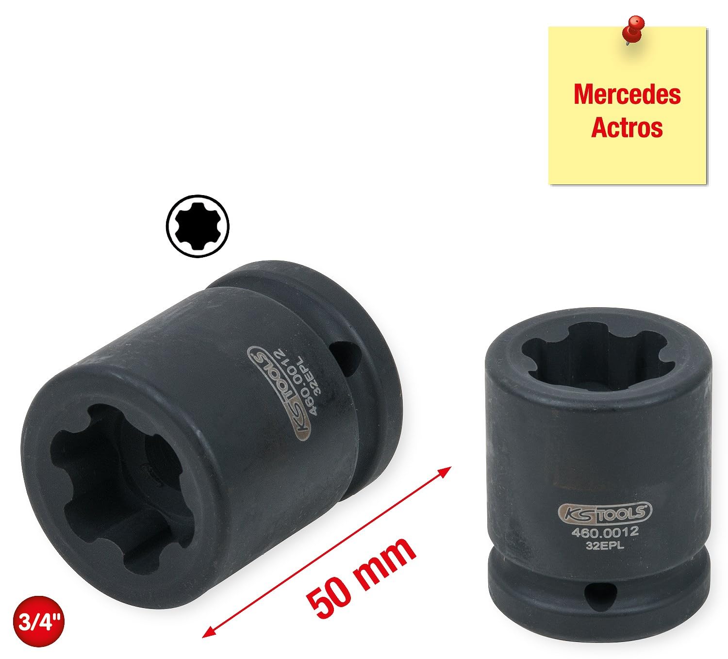 KS TOOLS Serie di bussole 460.0012
