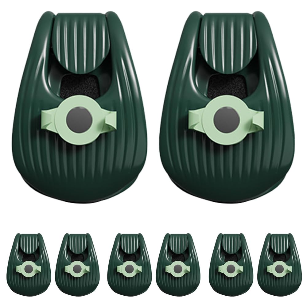 MiOYOOW Fishing Rod Holder Clips, 8PCS Magnetic High-Elastic Rubber Pole Racks, Quick Locking Rod Ties for Outdoor Beach Boat Fishing