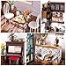 Rolife DIY Miniature Dollhouse Kit Coffee House Wooden Mini House Crafts DIY Model Kits Christmas Birthday Gifts for Women Family (Simon's Coffee)