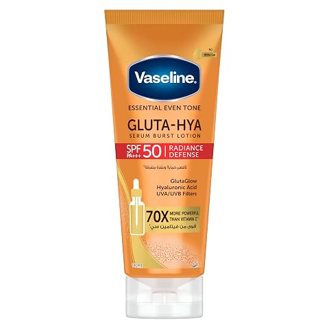 Sponsored Ad – Vaseline Gluta-Hya Serum Burst Lotion, Radiance Defense, SPF 50 PA+++, with GlutaGlow Technology, Hyaluroni