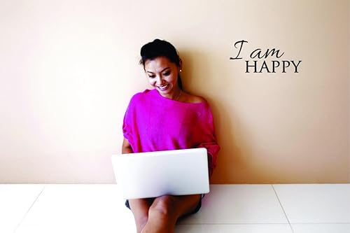 Unique Home - Calcomanías de pared con texto en inglés "I Am Self Esteem", decoración para dormitorio, sala de estar, guardería, tamaño 9 x 22