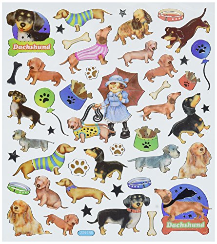 Tattoo King Multi-Colored Stickers-Dachshunds