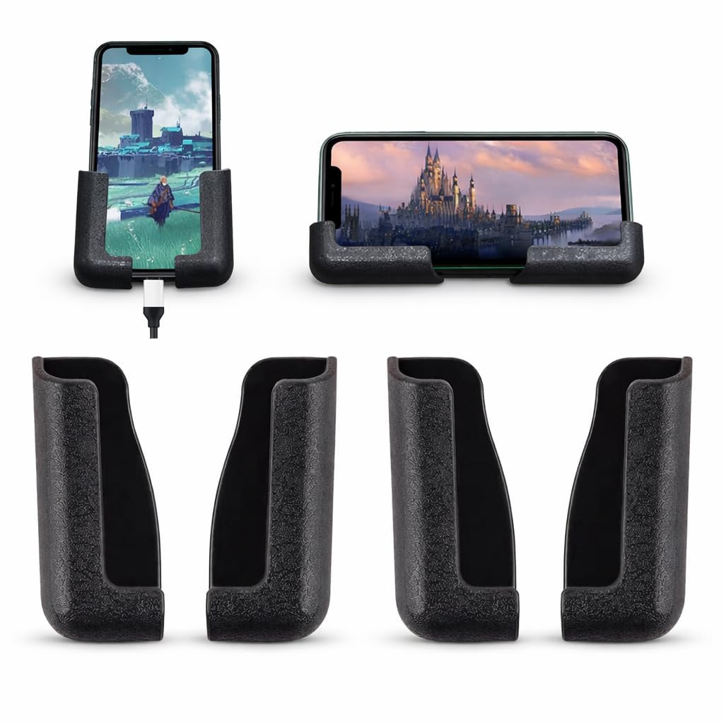 Multifunctional Mobile Smartphones Bracket -New Self Adhesive Dashboard Mount Car Phone Holder, Car Mobile Holder Mount for All Mobile Phones Thickness<0.5in (Pack of-2 Pair)-image-34