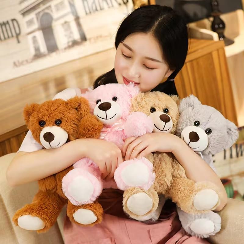 Teddy Bear Stuffed Animals, 13 Inches Teddy Bear Plush Toy Birthday Christmas Valentine’s Day Gift for Kids Girlfriend (Light Brown)