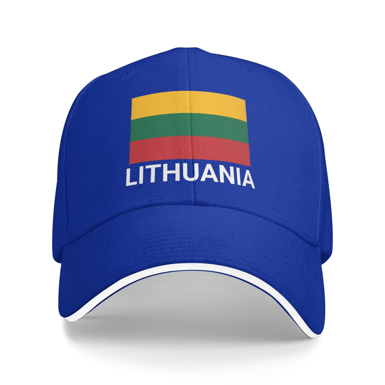 Support Lithuania Flag Hat Lithuanian Caps for Men Women I Stand with Lithuania Baseball Cap Trucker Hats Blue