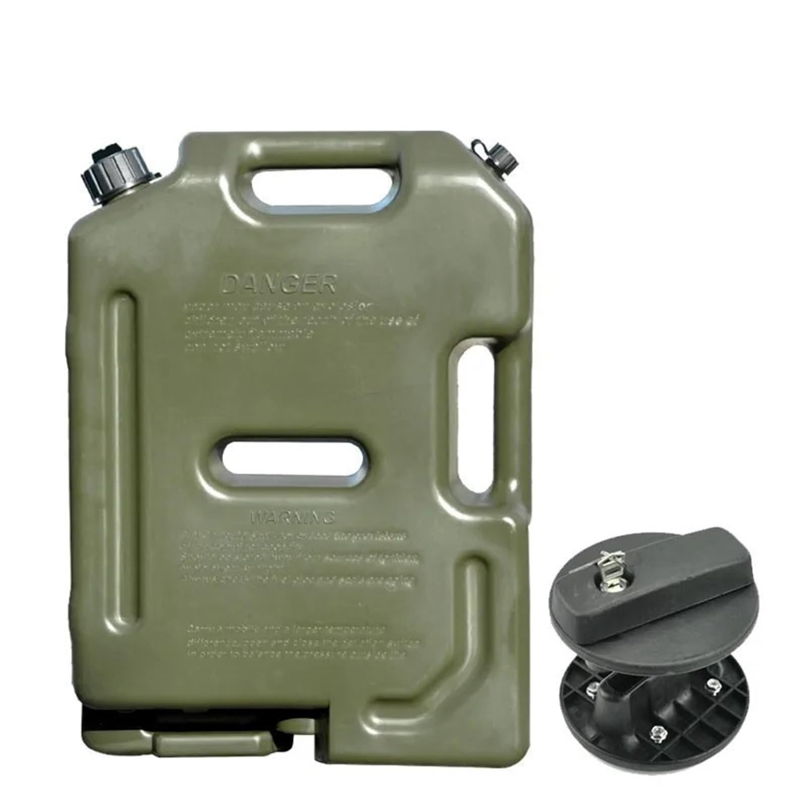 Tanica per Carburante, 10 Litri, con Giunto Diviso, tanica per Carburante, Benzina, Diesel, Contenitore per Olio di scorta, tanica per Carburante Fuoristrada (1 Verde con Serratura)