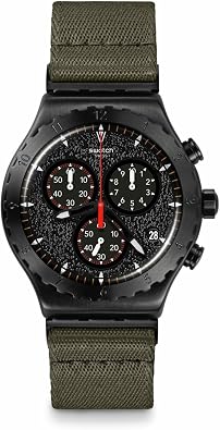 Swatch I New Chrono Unisex Watch Casual Polymer Black Quartz Waterproof By The Bonfire