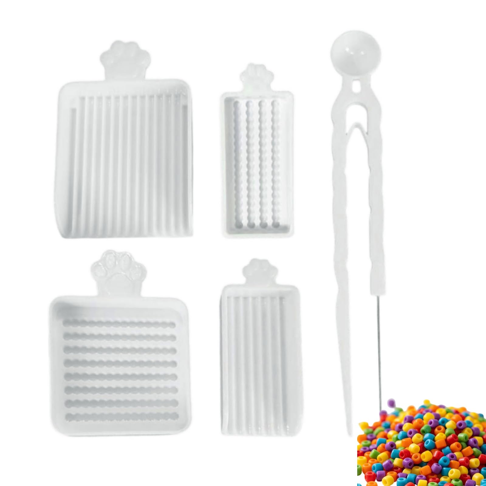 QLHNGUZ Fuse Beads Professional Tool Set with Needle Tweezer, Aligner Tray, Pegboard Organizer, Precision Beading Kit for DIY Crafting Projects, Effortlessly Align and Place Iron Beads onto Pegboards