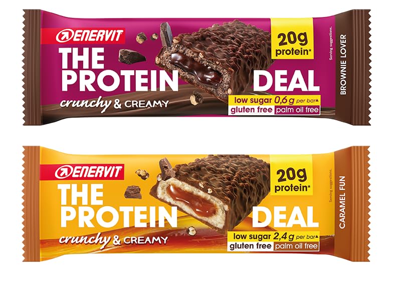 ENERVIT The Protein Deal Scatola da 25 barrette (Caramel Fun), 1 item