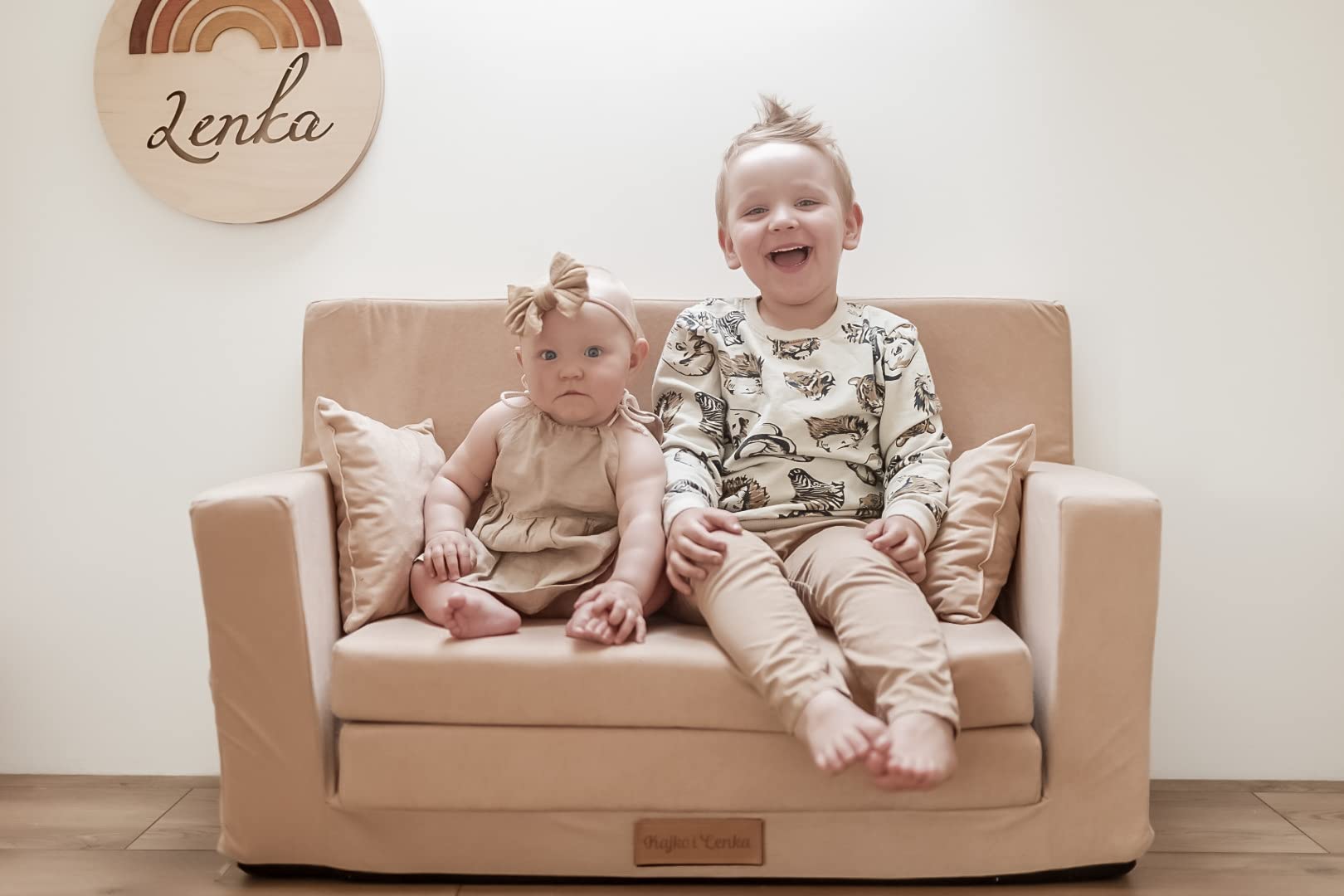 BEJOY Canapé-lit Pliable 2 En 1 - Pour Chambre D'enfant - Parfait Comme Cadeau D'anniversaire Pour Filles Et Garçons - Bleu Marine Avec Dinosaures