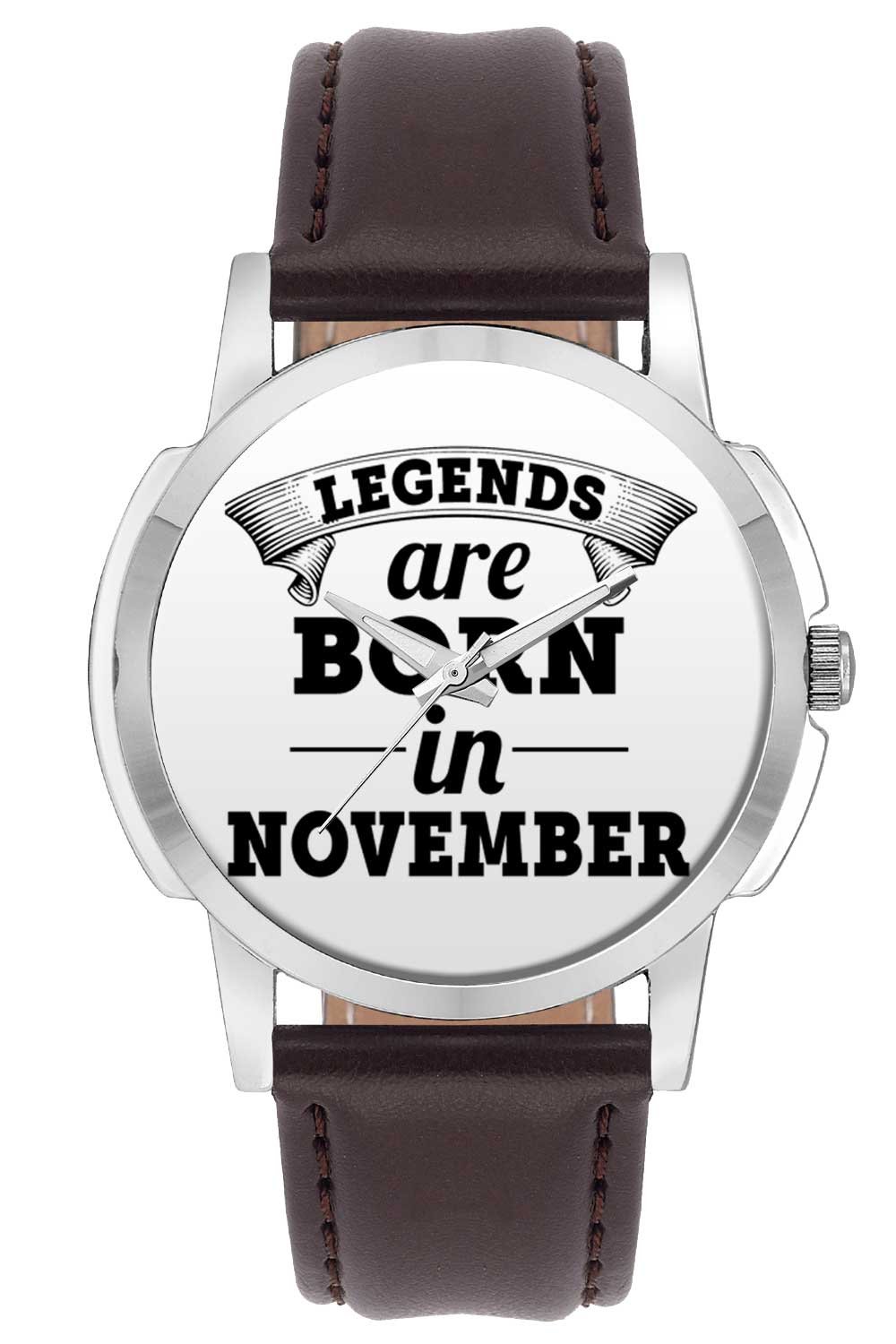 BIGOWL Wrist Watch for Men Legends are Born in November Branded Fashion Watches for Boys - Best Casual Analog Leather Band Watch (Perfect Birthday Month Gift) (B01NCBFWP8) Amazon Price History, Amazon Price Tracker