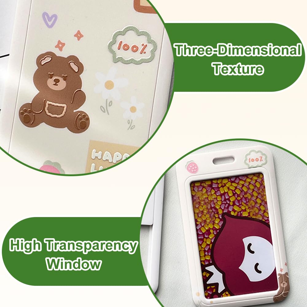 ID Card Holder Cute Cat Lanyard Card Holder Retractable Neck Strap Lanyard Detachable Sliding Badge Holder for Badges Keychain Keyring ID Card Protector - Image 4