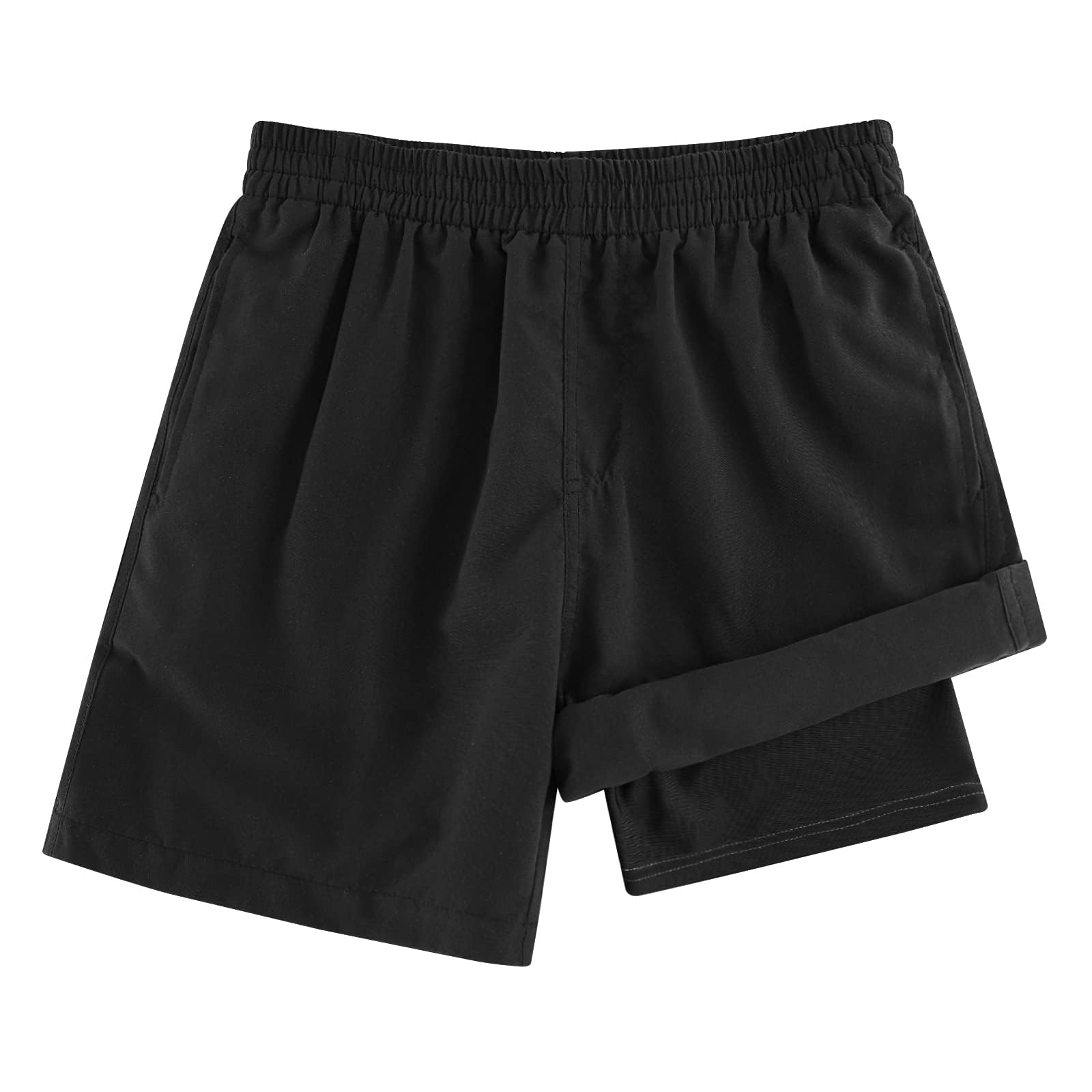 Cozople Boys Swim Trunks with Compression Liner Quick Dry Bathing Suit
