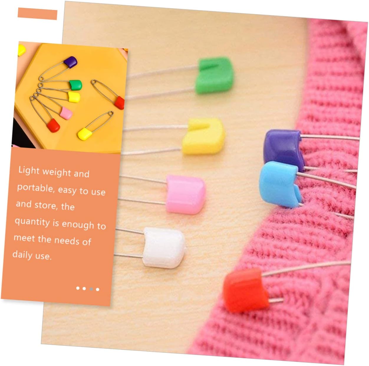 KALLORY 100pcs Large Safety Pins for Clothing Diaper Childproof Born Diapers Safety Pin Fastener