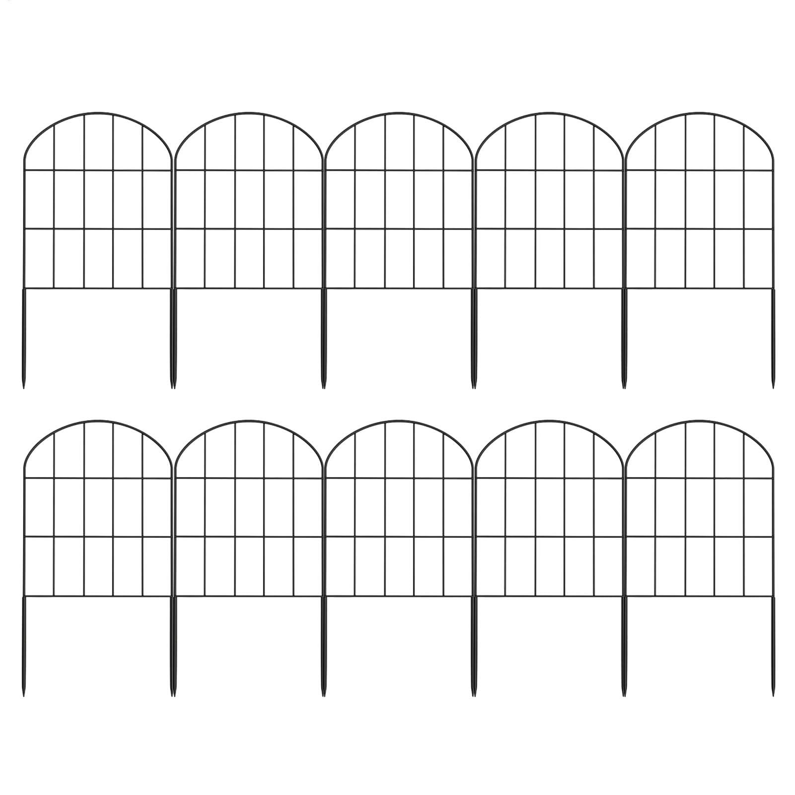 Clôture décorative en fil de fer lot de 10 barrières pliantes anti-intrusion