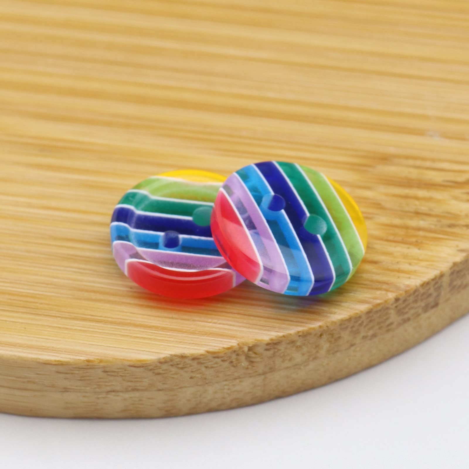 Colori Assorti Bottoni Originali Da Camicia Rotondi In Resina A Quattro Fori Da Cucire - Foto 6