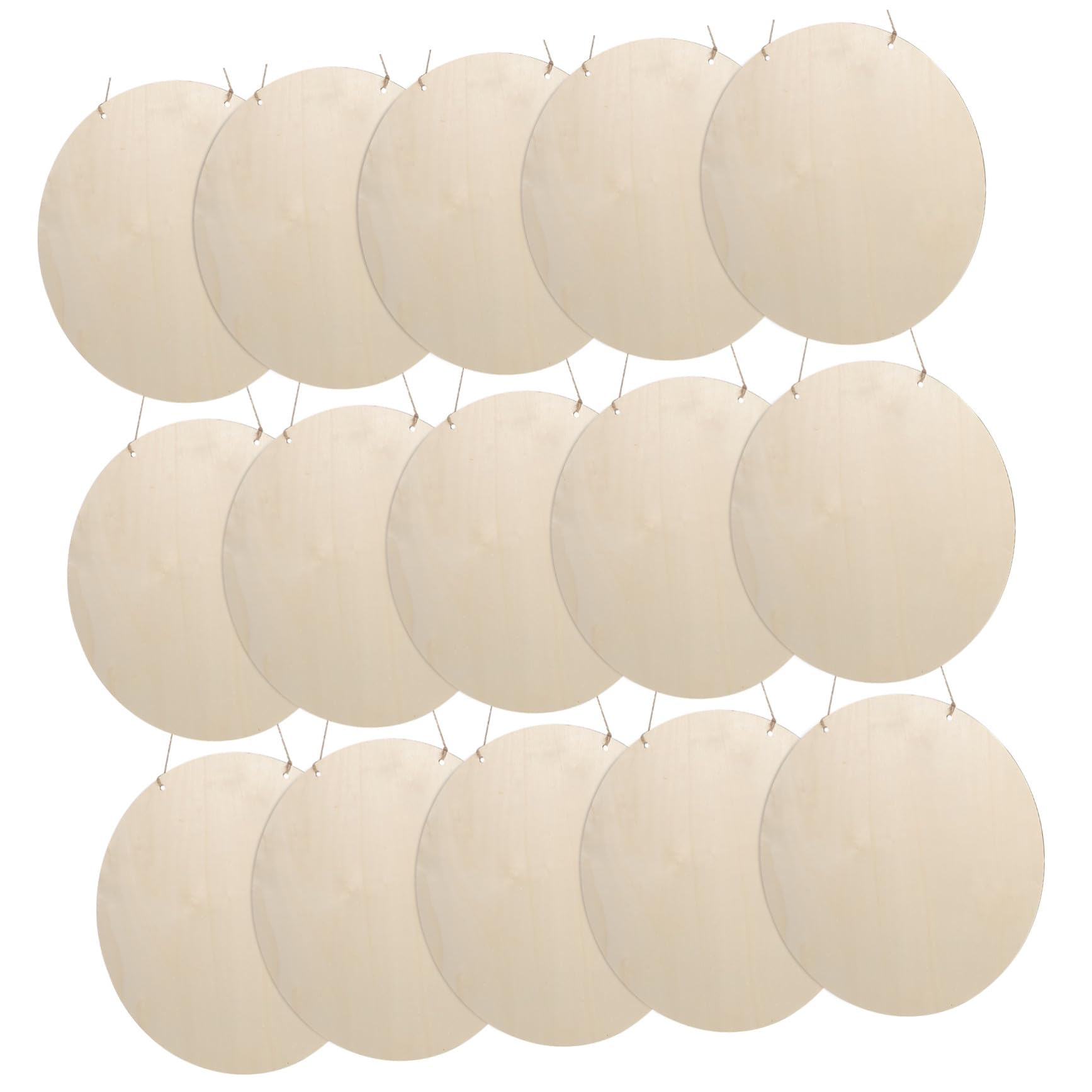 Didiseaon Dischi di Legno Rotondi 30 Cm 15 Pezzi per Decorazioni Creative per Ufficio e Casa in Stile Rustico