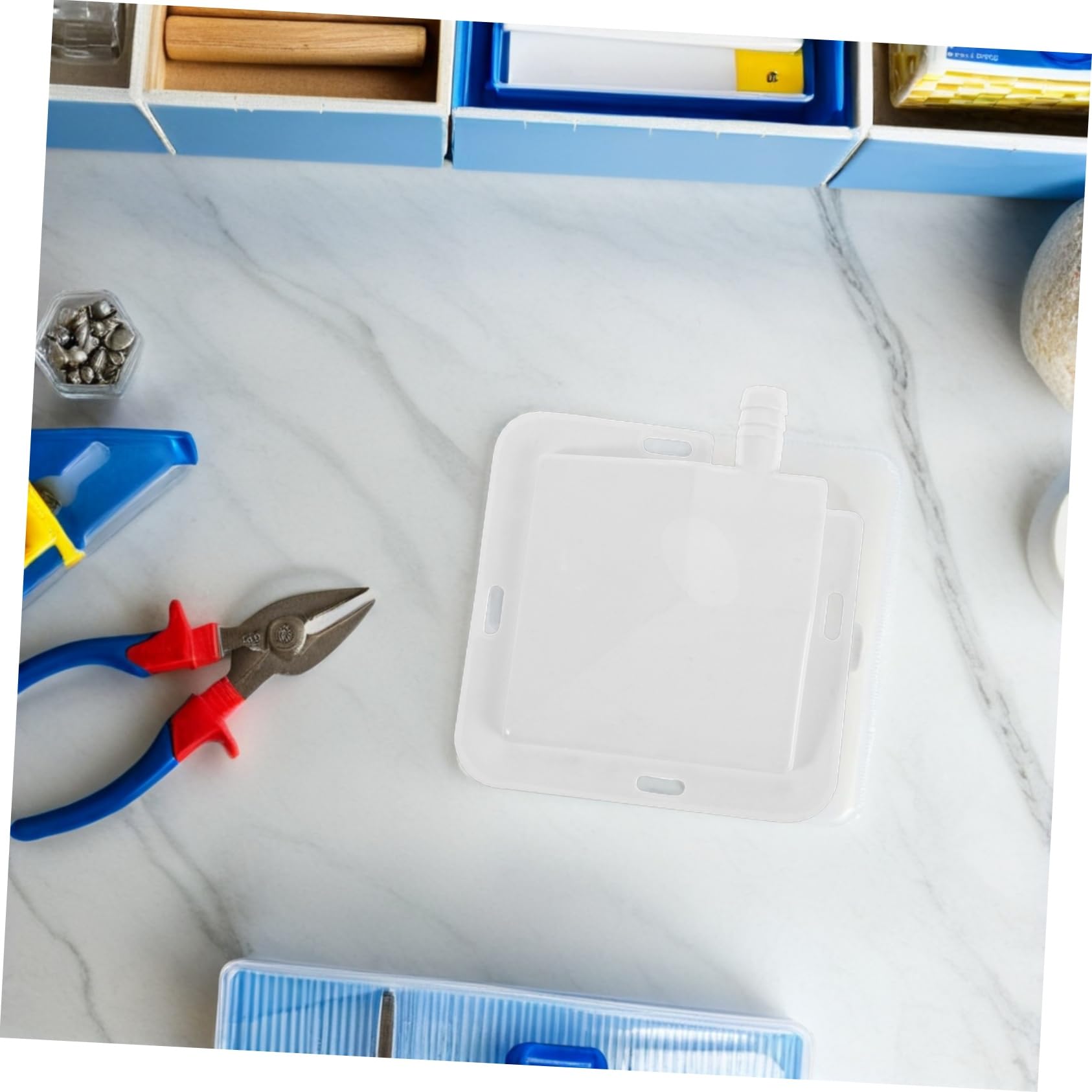Alipis Bac de Récupération Eau pour Climatiseur Fuite avec Entonnoir Plateau de Drainage de Condensats pour Sols Secs et Protection Débordements