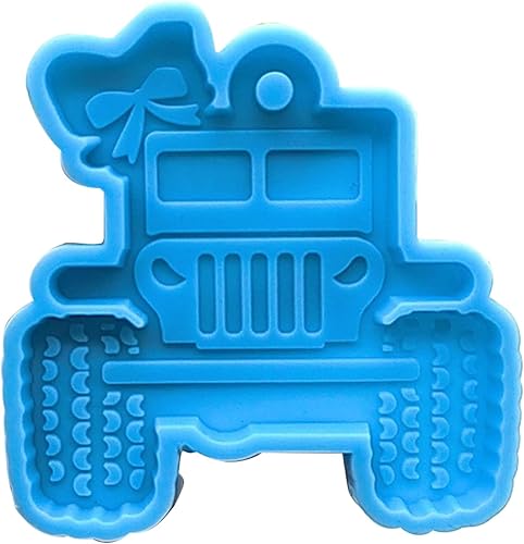 Molde de silicona de fundición de resina de coche de autobús escolar de dibujos animados moldes decorativos de resina epoxi para hacer joyas