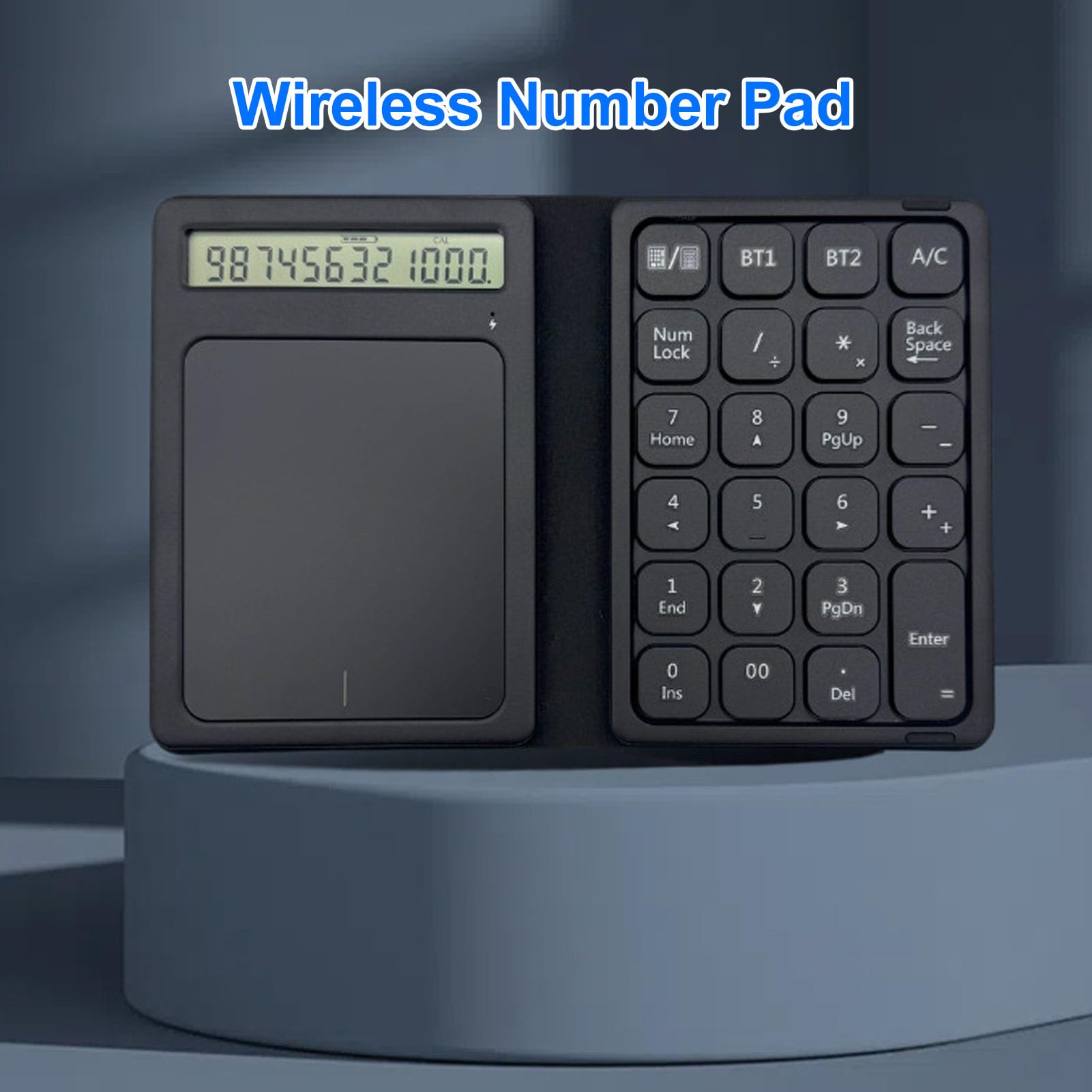 Pad Bluetooth Numero Pad, Tastie di Tastie di Tastiera Numerica Wireless Ricaricabile 23 Tasti con Calcolatore Touchpad Esterno Numpad Tastiera Immissione dei Dati