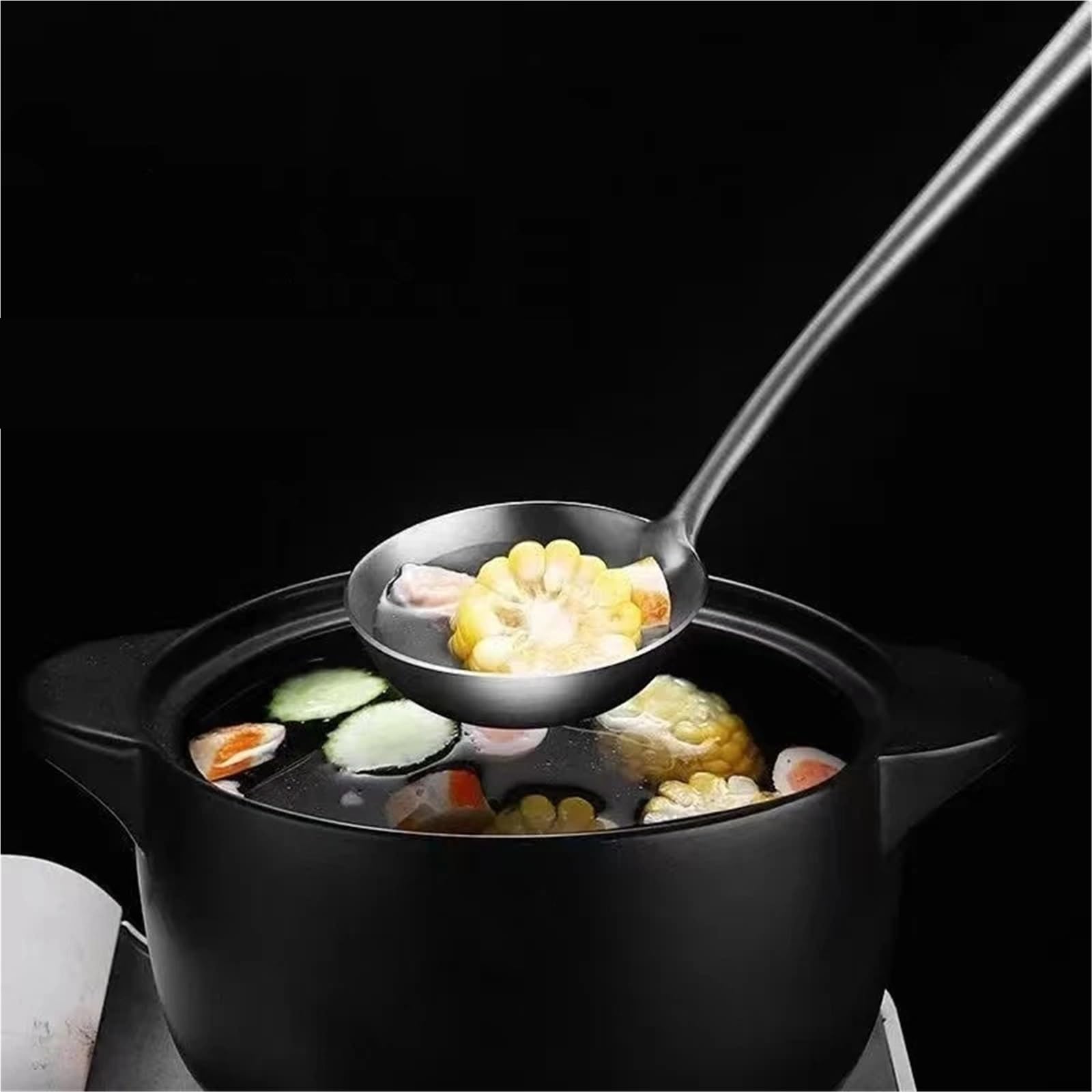 3er-Set (6 Stück) Wok-Spatel aus Edelstahl 304 Für Küchen Und Schränke