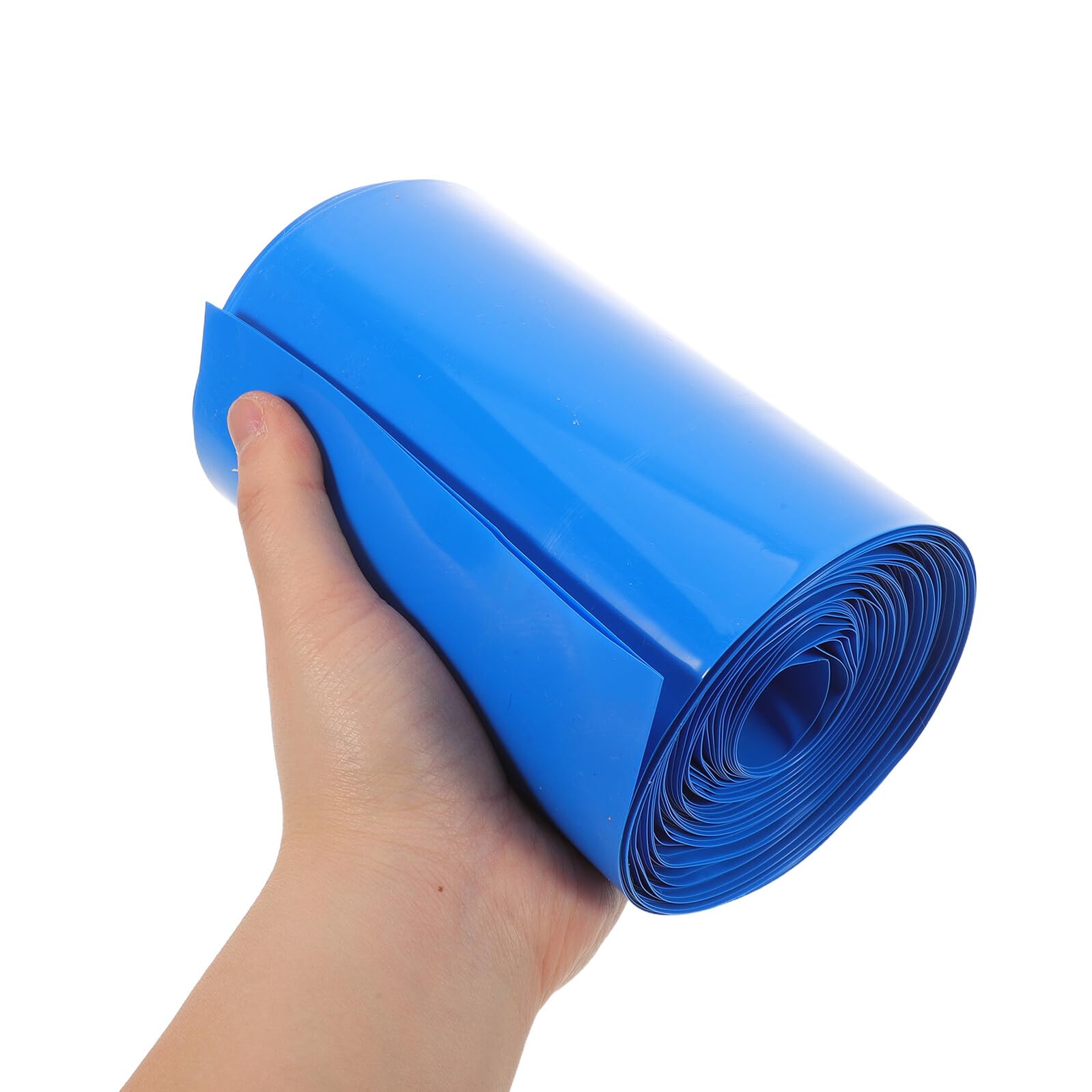 Guaina Termorestringente in Pvc Blu 15 Cm X 15 M Resistente al Calore, Tubo di Isolamento Elettrico Industriale per Protezione Cavi e Batterie, Guaina Termoretraibile