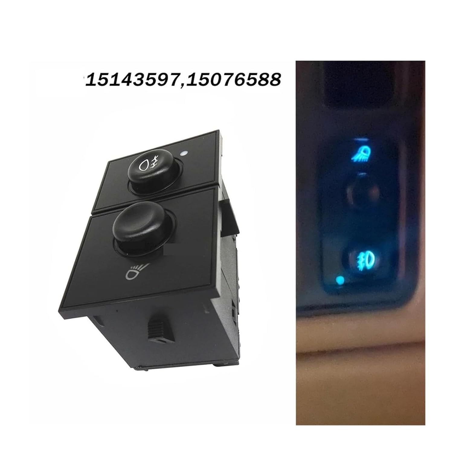 Headlight & Fog Lamp Control Button Switch - Car Lighting System Replacement Accessory(Headlight Switch)