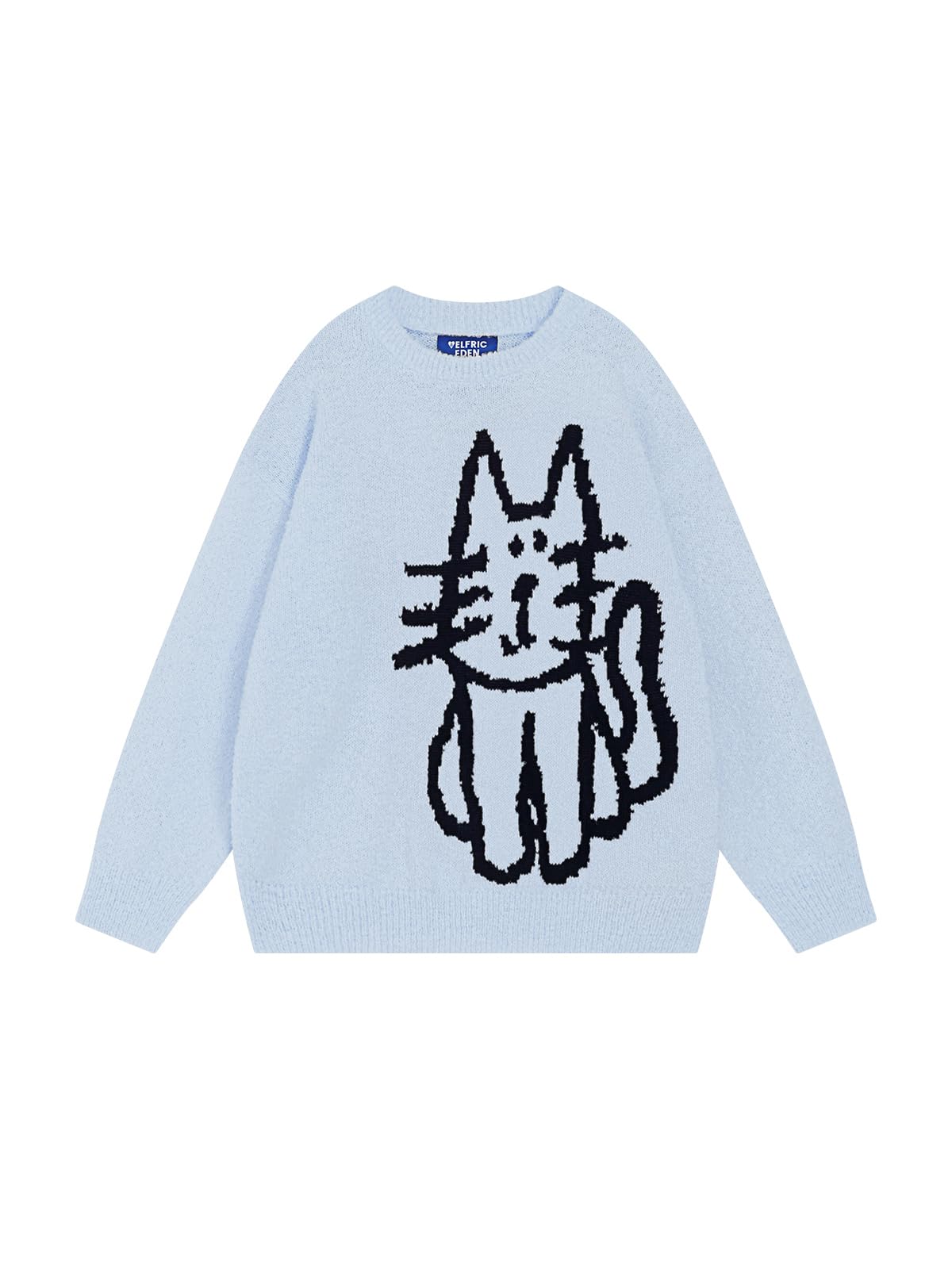 aelfric eden Pullover Sweater Cute Printed Oversized Sweater Fall Winter Couple Tops-picture-45