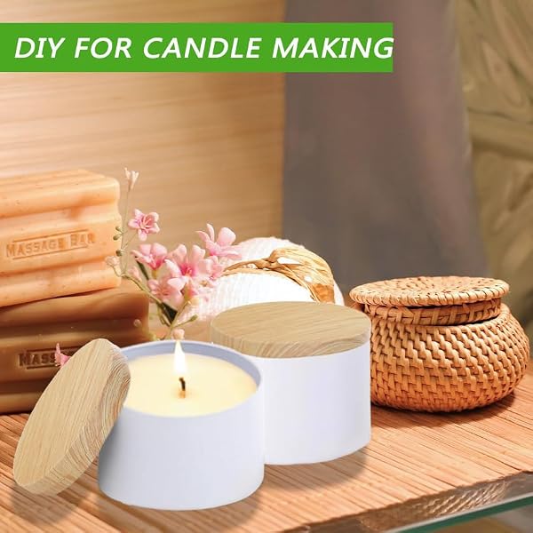 ABK 4oz White Candle Tins,24 PCS Candle Jars with Lids for Candle Making by ABK - Image 5