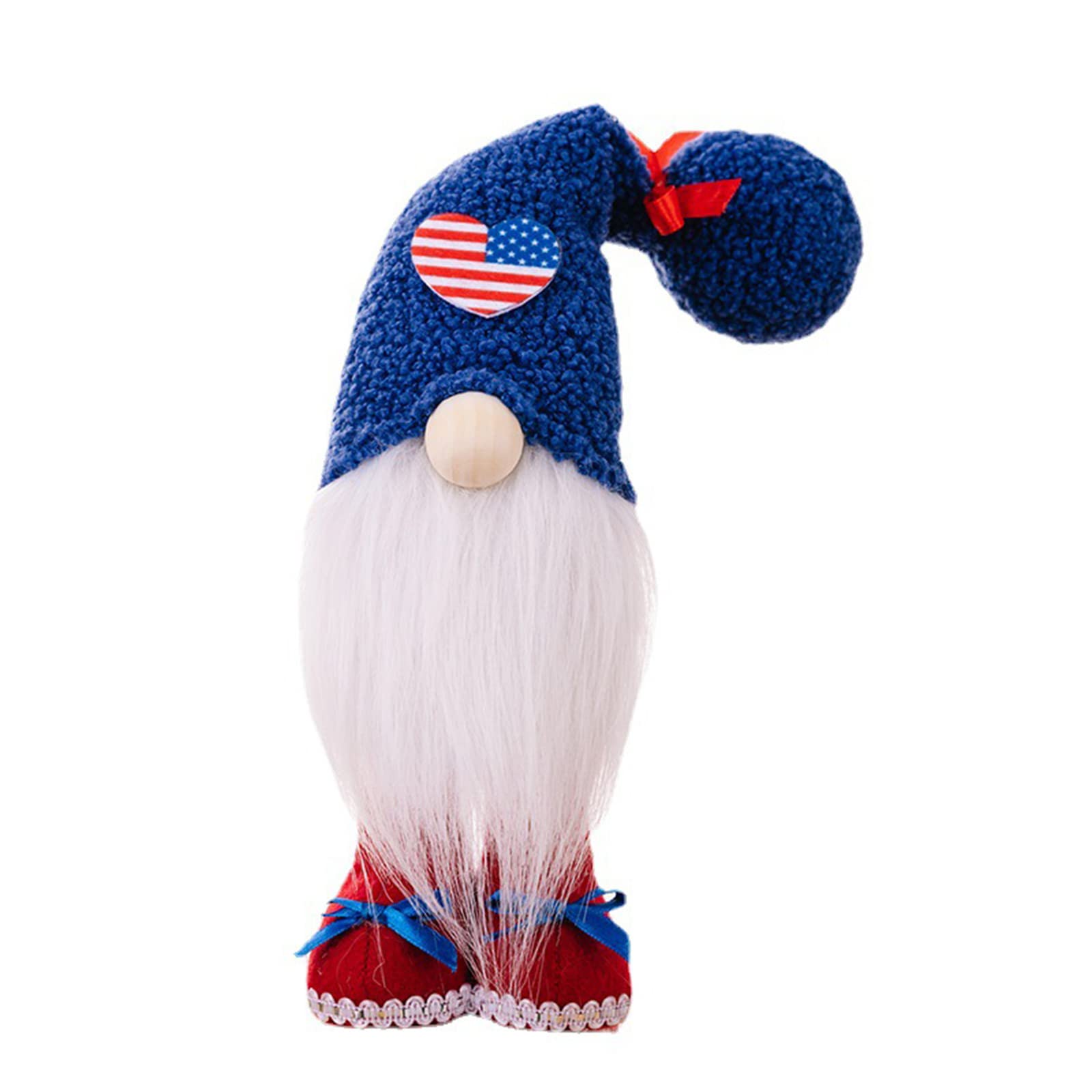 Tsophreniq Independence Day Decoration Gnomes Veterans Day Patriotic 4th of July Gift Kitchen Tiered Tray Ornaments Patriotic Outdoor