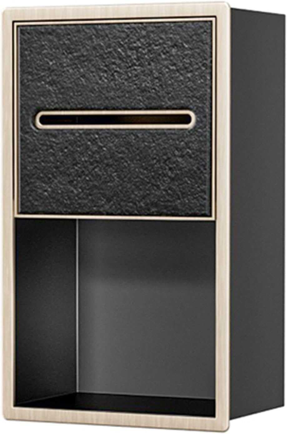 IYUESQ Recessed Wall Niche Toilet Paper Holder with Shelf, Space-Saving Bathroom Storage Accessory, No Tiles Required