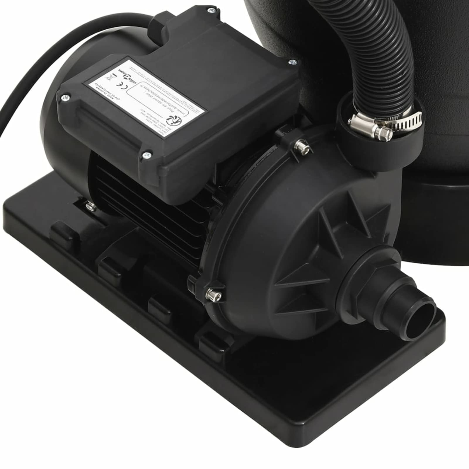 ZEYUAN Filtro de Arena para Piscinas con válvula de 6 vías, Depuradora Piscina, Depuradora Arena, Filtro De Arena para Piscina, Arena para Depuradora Piscina, Negro