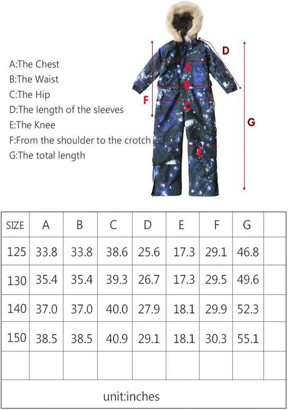 Bluemagic Kid's Baby One Piece Snowsuits Overalls Ski Suits Jackets Coats Jumpsuits Winter Outdoor Waterproof Snowboarding : Clothing, Shoes & Jewelry