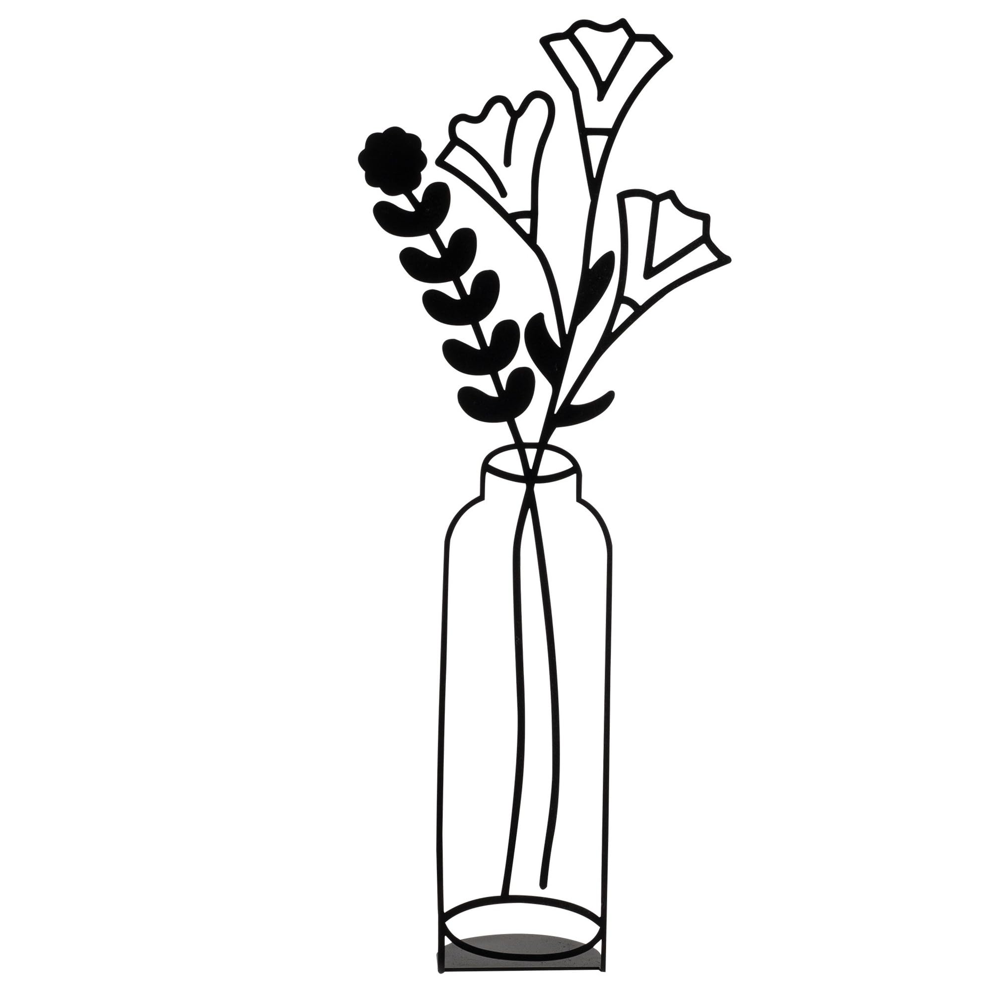 Well Home Mobiliario & Decoración Schwarz Dekoobjekt Blumen