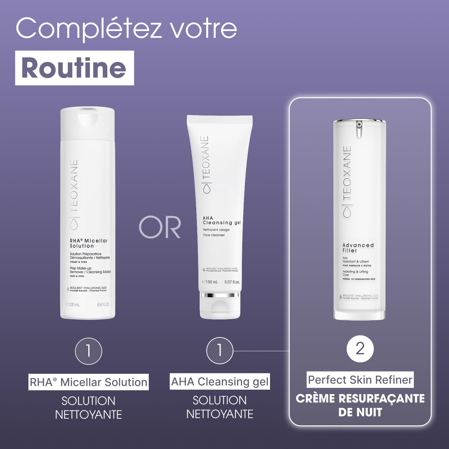 TEOXANE – Perfect Skin Refiner – Crème de Nuit Resurfaçante à l’Acide Glycolique et à l’Acide Hyaluronique RHA®, Soin de Nuit Lissant et Éclat, Tous Types de Peaux, 50 ml, Fabriqué en Suisse
