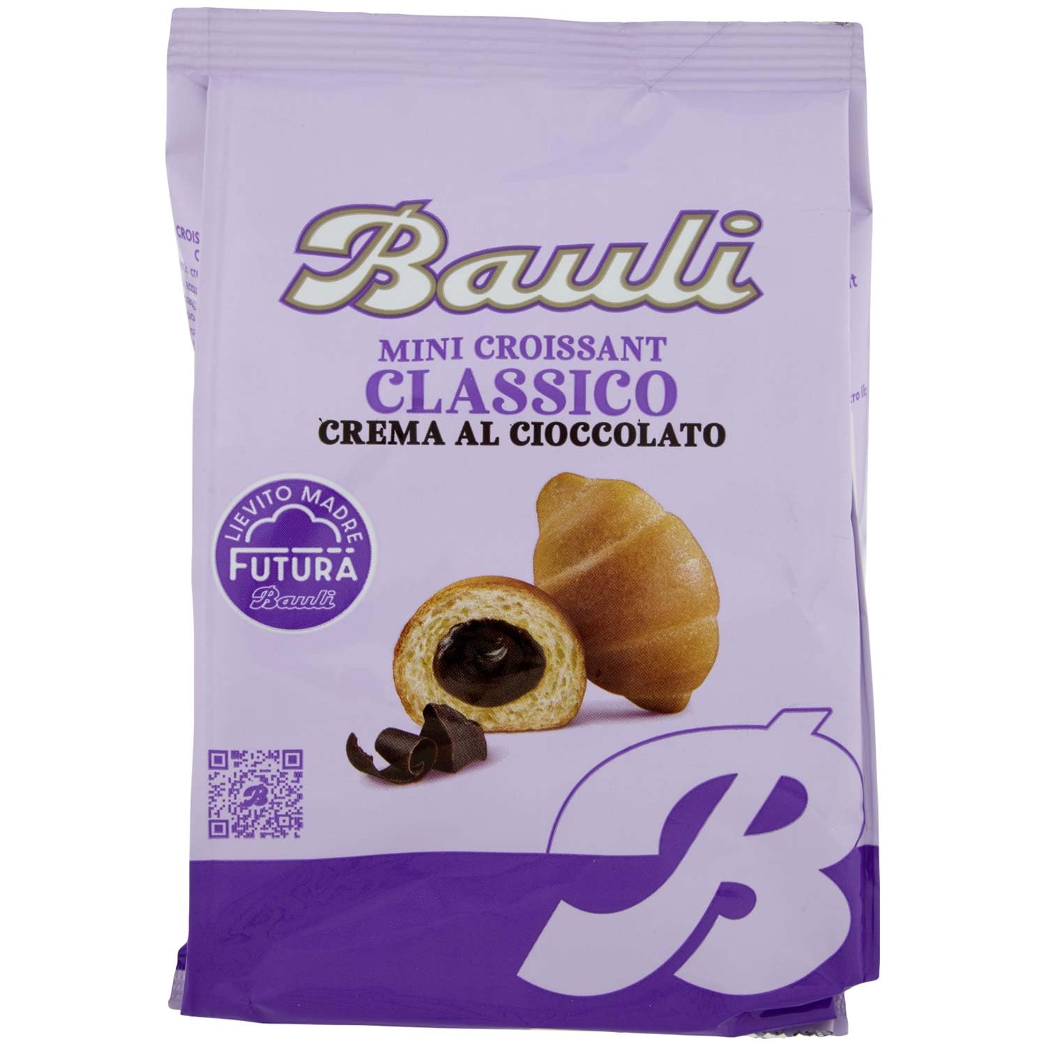 Bauli Chocolate Croissant Cacao - Gebäck mit Schokolade - Schoko Snacks - Hörnchen mit Kakao Creme -Mini Schoko Croissants - Mini Snacks - Süßwaren