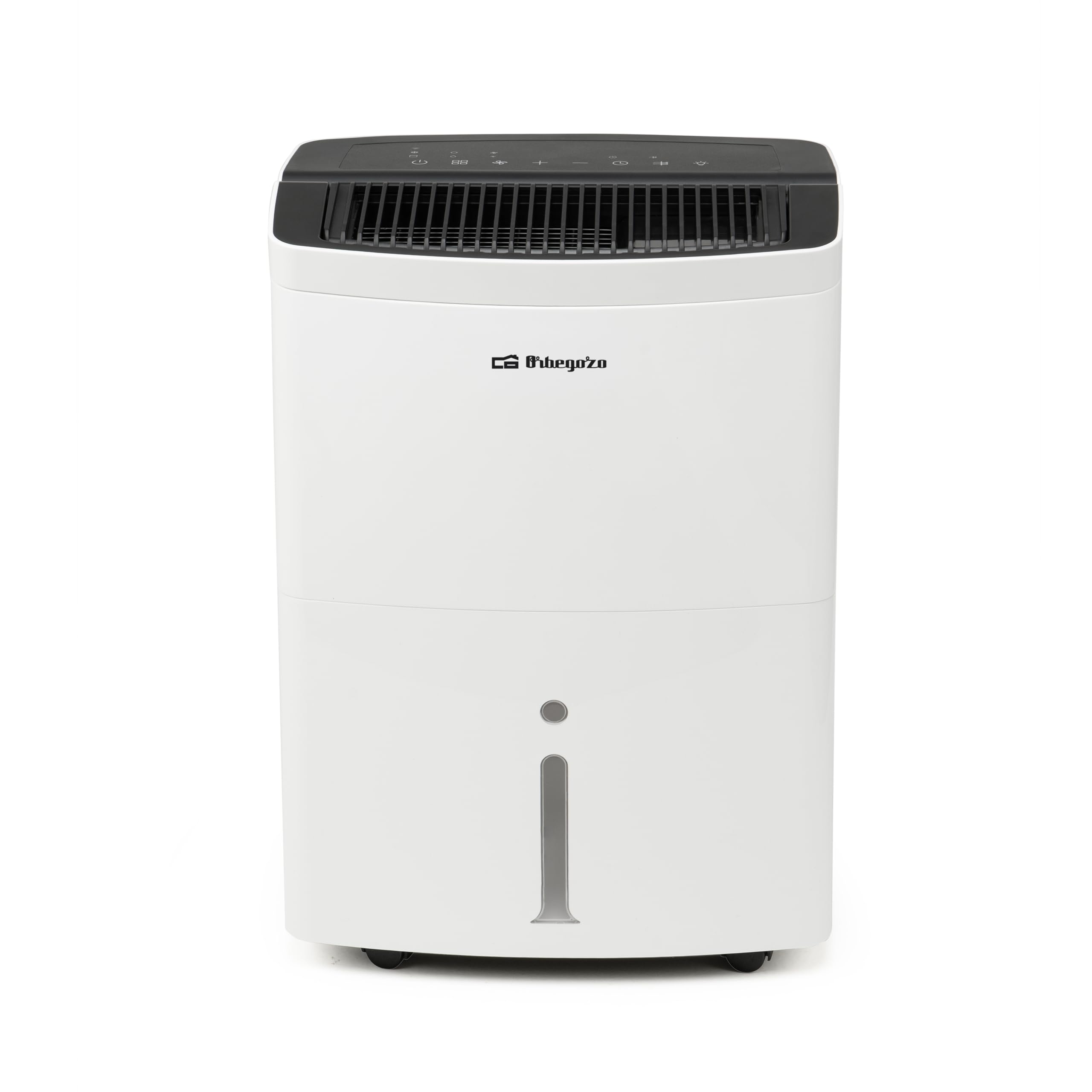 Orbegozo DH 2075 Osuszacz 20 l/dzień Obszar 120 m2 Wyświetlacz LED Ekologiczny gaz R290 Timer 24h Duży zbiornik 5.5L Filtr Zmywalny Kółka i uchwyt do zbierania kabli Zużycie 420W