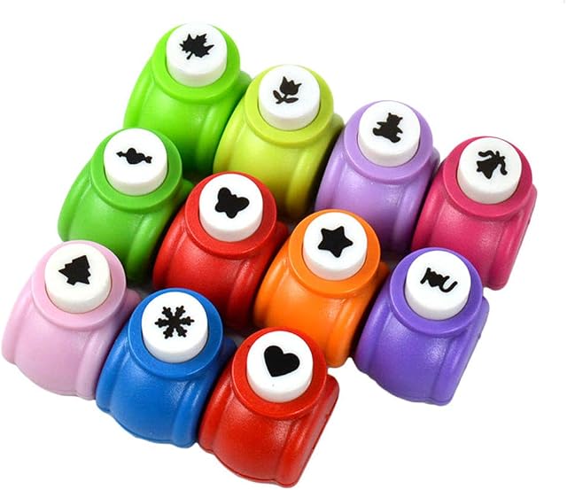 1 PC Mini Various Patterns Paper Punch Set Hole Cutters Puncher Easy to Use Great for DIY Craft, Scrapbooking,Card Making,Nails Decorating, Any Fun Projects (1)