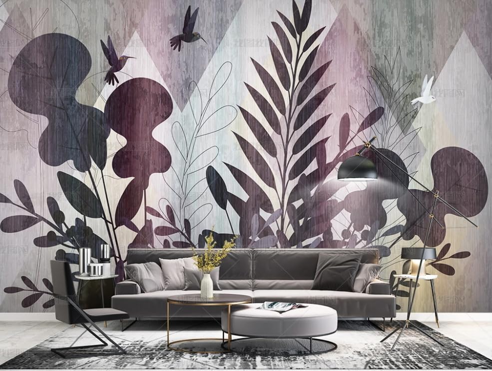 Papier peint intissé tropical résistant et facile à poser pour décoration murale salon