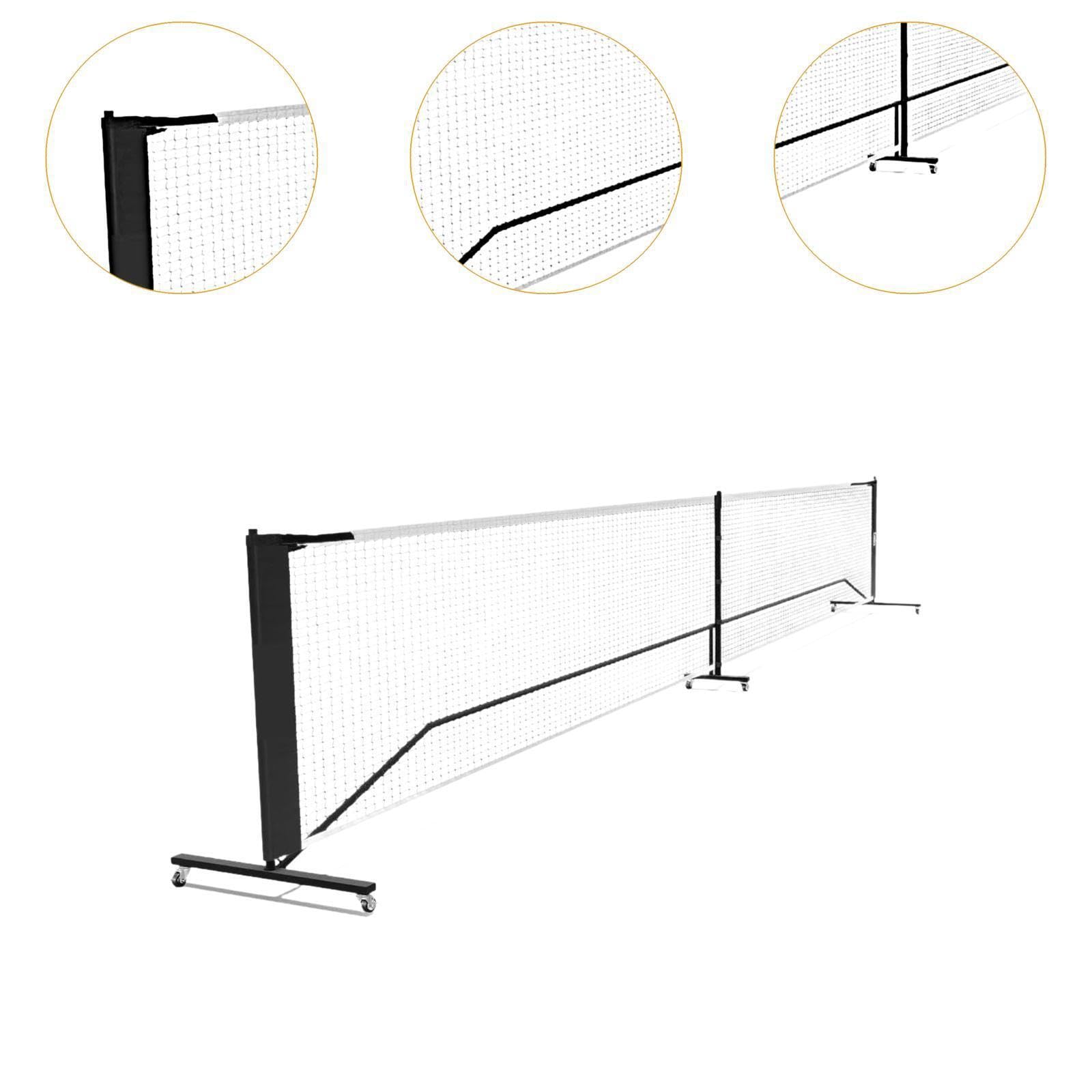 Robusta Rete Portatile da Pickleball con Ruote Facili da spostare, | divertenti giochi di tennis all'aperto, realizzata in rete di poliestere e stabile struttura in tubo di metallo, da badminton