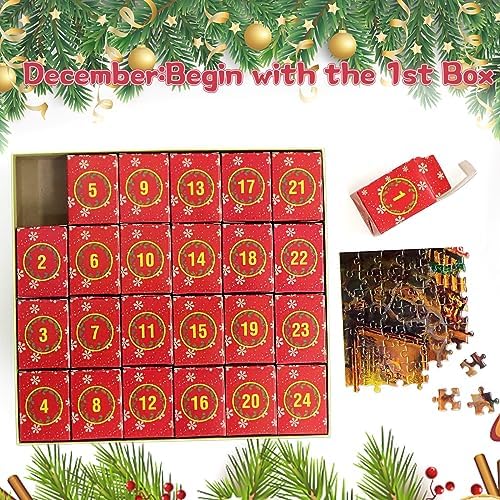Advent Calendar 2023 Christmas Jigsaw Puzzles - Santa's Workshop 24 Parts 1008 Pieces Puzzles for Adults and Kids Countdown to Christmas, Ideal Stocking Stuffer Christmas Gifts Puzzle Home Decoration 3 61RnddQb KL. AC