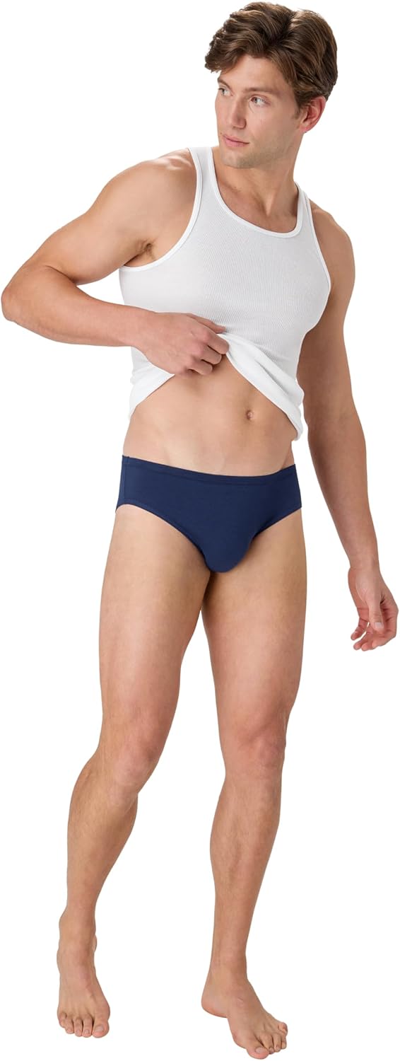 Hanes Men's Bikini Underwear Pack, 6-Pack, Sexy Men's Underwear, Ultra-Soft Stretch Cotton Bikini Briefs, Wicking