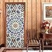 Produktbild 3D Wandaufkleber Vintage Muster Türaufkleber Wandbild Wohnzimmer Dekoration Pvc Selbstklebende Diy Wasserdichte Tapete Tür Abziehbilder 77X200 Cm