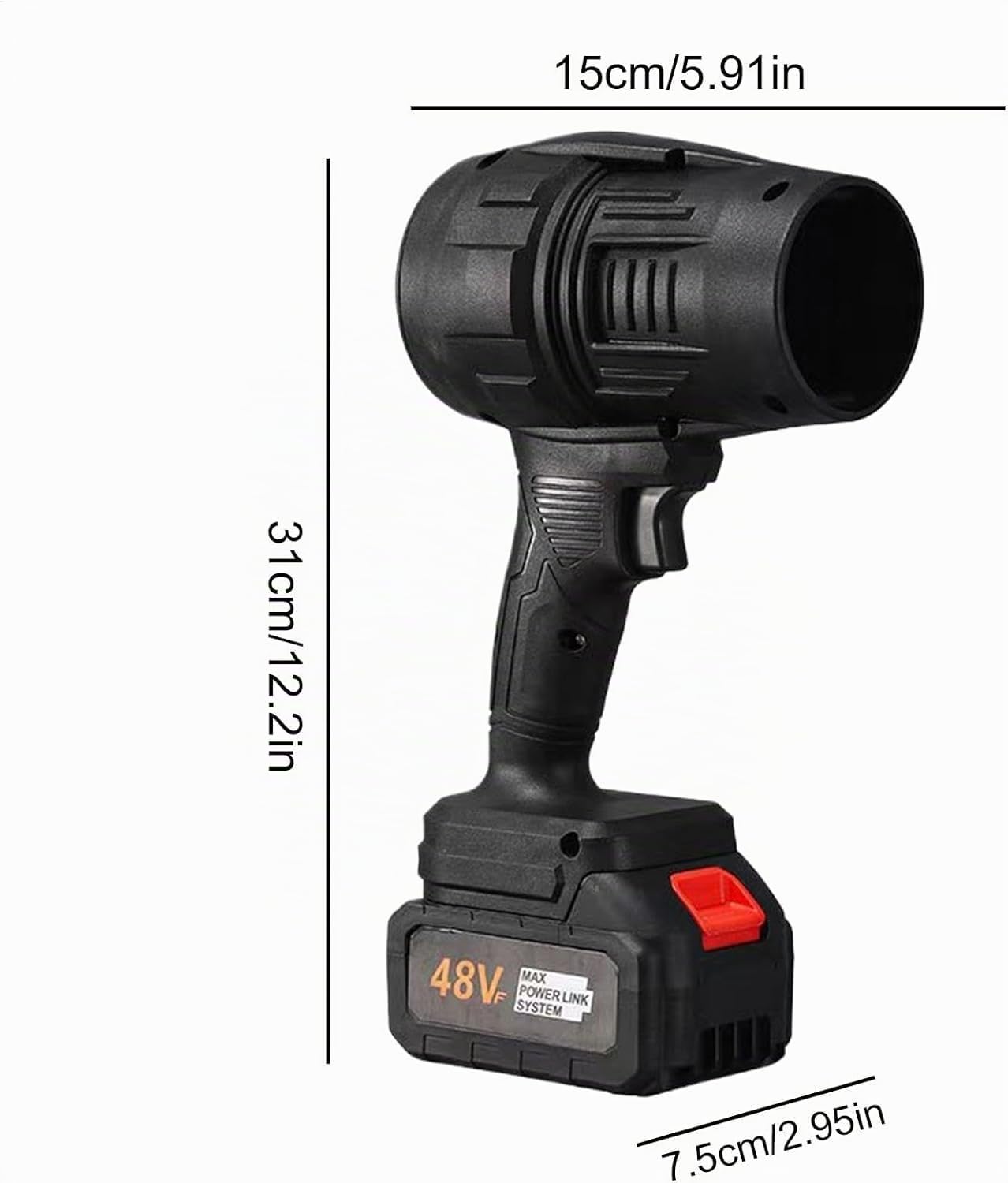 Soplador De Aire Potente, Soplador De Hojas Bateria, PortáTil Soplador Turbo Jet, Soplador Aspirador De Hojas con Bateria, para Patio, CéSped Y Hojas Que Soplan (Black)