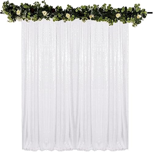 Miniatura 13 de Cortinas de fondo de lentejuelas negras con purpurina de 2 x 8 pies, 4 paneles para decoración de bodas, fiestas de cumpleaños, despedidas de Negro