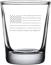 Rogue River Tactical USA Flag 2nd Amendment Shot Glass Gift For Republican or Conservative Second