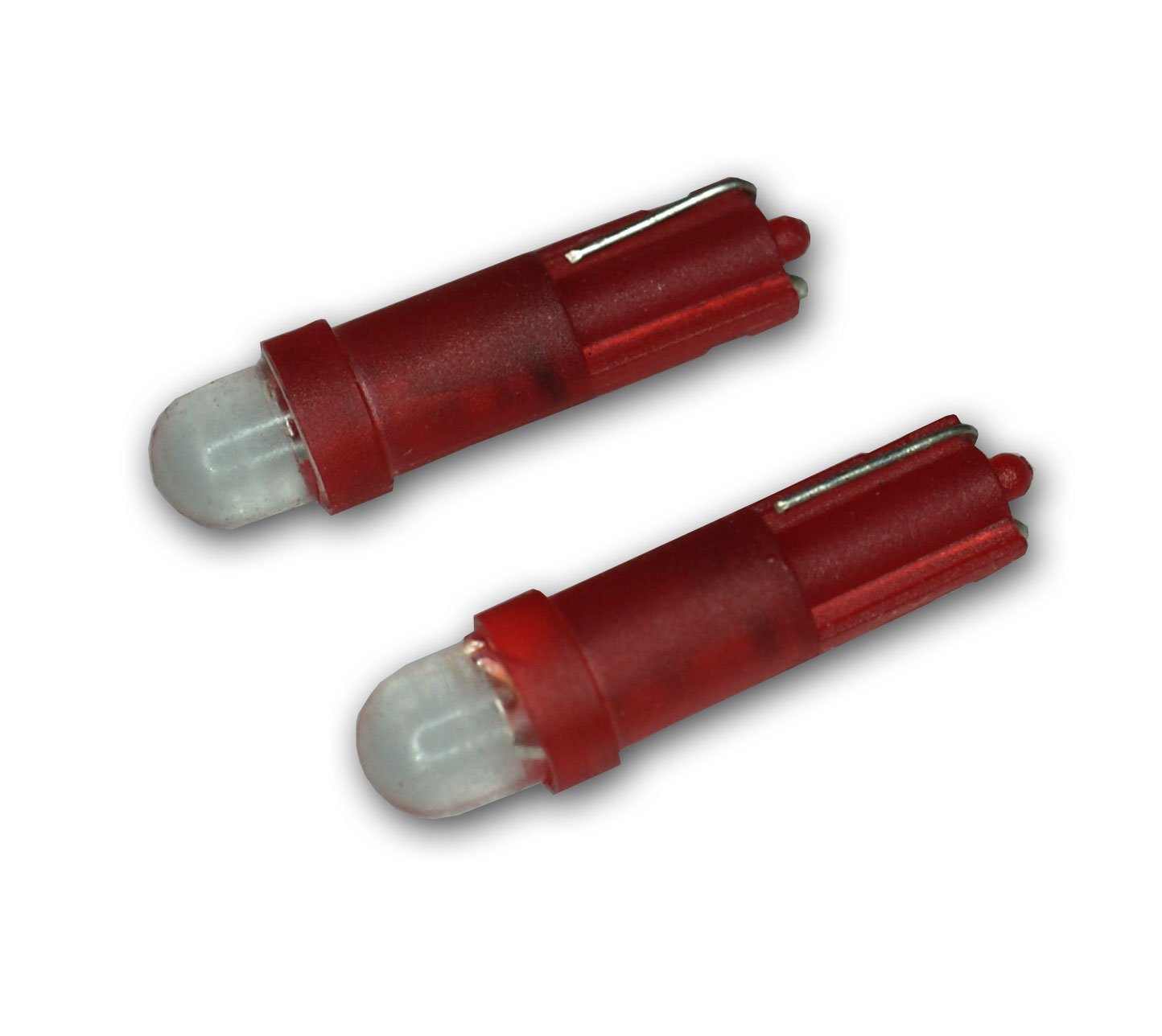 Tuningpros LEDGB-T5-R1 Glove Box LED Light Bulbs T5, 1 LED Red 2-pc Set